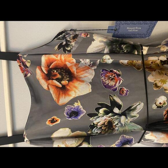 Simply Vera Wang Floral Dress Adjustable Straps - Stylish & Chic NWT - Picture 4 of 15